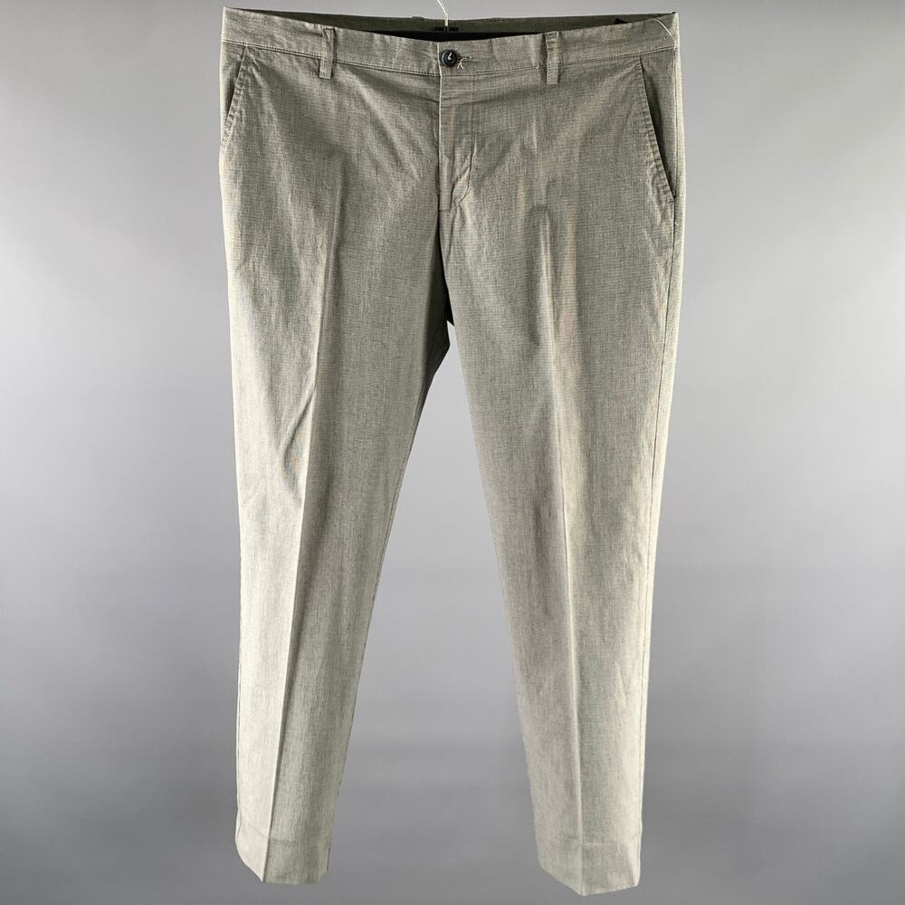 ETRO Size 38 Black White Houndstooth Cotton Flat Front Dress Pants